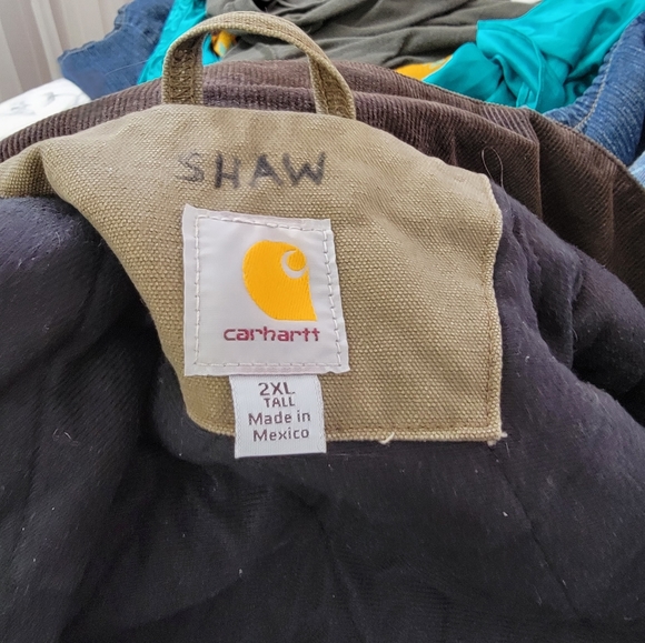 Carhartt Bankston Sienna Sandstone Fleece Lined Canvas Work Coat Size 2XL Tall - Picture 11 of 16